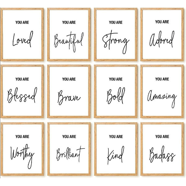 Latitude Run® 12 Piece Inspirational Quotes Wall Décor Wayfair